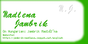 madlena jambrik business card